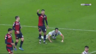 Cristiano Ronaldo controversial penalty against Genoa played in slow motion and different angles