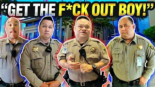 UNHINGED Bootlicker Tries To Antagonize Journalist For Exercising His Rights! Sheriffs Are Clueless!