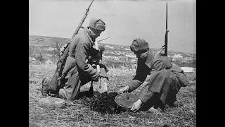 В землянке. Песни военных лет,документальные кадры войны.