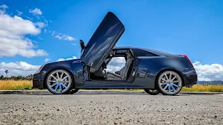 Cadillac CTS-V from CA with Vertical Door conversion kit by Vertical Doors, Inc. AKA "Lambo Doors"