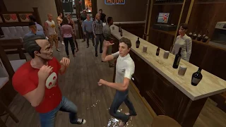 Симулятор пьяной драки в баре. Drunkn Bar Fight. HTC Vive.+18