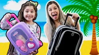 Heloísa e mamãe vão fazer uma viagem