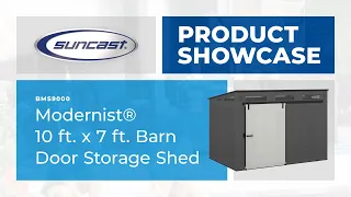 Suncast Modernist 10 x 7 Barn Door Shed Product Video