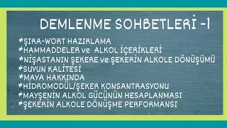 DEMLENME SOHBETLERİ-1 (ŞEKER - SU - MAYA - HİDROMODÜL - HESAPLAMA-PERFORMANS HAKKINDA BİLİNMEYENLER)