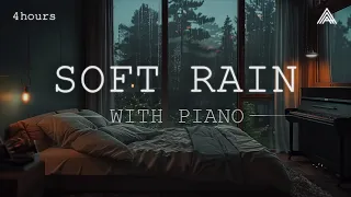4hours - Relaxing Sleep Music, Soft Rain Sleep, Piano Chill | Healing, Study, Stress Relief