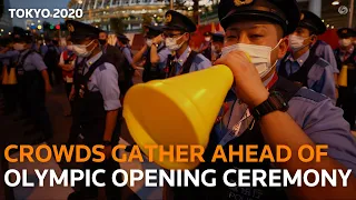 LIVE: Fans gather outside National Stadium for the Tokyo 2020 Olympic opening ceremony