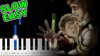 Shock / Shougeki - Attack on Titan Final Season ED - SLOW EASY Piano Tutorial [animelovemen]