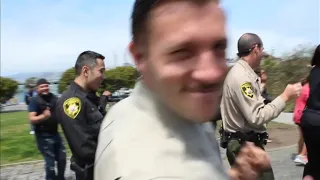 San Francisco Tourists get down with Deputy Sheriffs