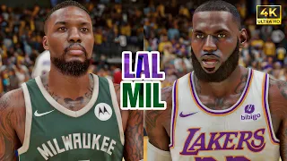 BUCKS vs LAKERS (PS5) - NBA 2K24 [4K UHD]