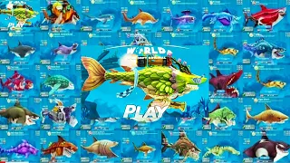 Hungry Shark World - All 43 Sharks Unlocked - Gaia Abyssal Shark Hack Gems Coins Mod 2023