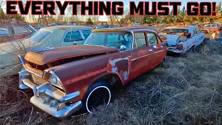 Over 100 ANTIQUE CARS are in this HIDDEN Junkyard! (Everything Must Go)