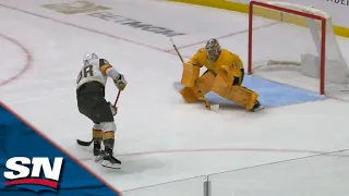 Golden Knights' William Carrier Takes Advantage Of Roman Josi's Gaffe And Roofs Breakaway Goal