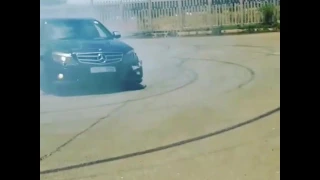 Mercedes benz AMG C63 spinning