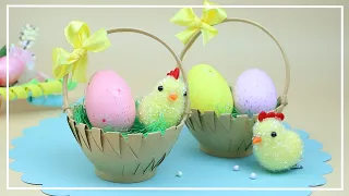 How to EASILY and QUICKLY make a Paper Cup Basket 🌺 Easter Ideas