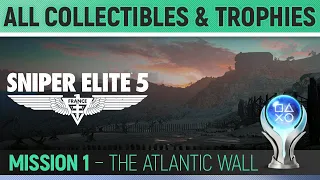 Sniper Elite 5 - Mission 1 - All Collectibles & Trophies 🏆 The Atlantic Wall