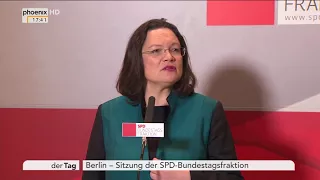 Statement Andrea Nahles Rande der Fraktionssitzung der SPD am 27.11.17