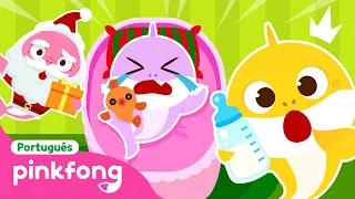 NOVO ⭐️ Achei! Bebê Tubarão Fica de Babá no Natal 🎄| Pinkfong, Bebê Tubarão! Canções para Crianças