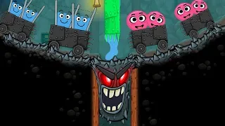 Happy Glass vs Love Balls in Red Ball 4 EPISODE 5 PERFECT 'INTO THE CAVE' Game For Kids