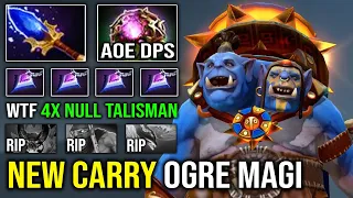 WTF First ITEM 4x Null Talisman Infinite Stun + Burn DPS Carry Mid Ogre Magi Full Aghanim Dota 2