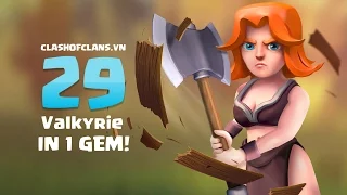 How to train 29 Valkyrie in 1 gem | Without Dark Elixir