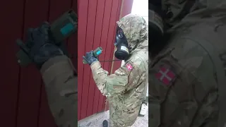 Danish soldiers practice CBRN detection