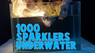 EXPERIMENT: 1000 SPARKLERS UNDERWATER