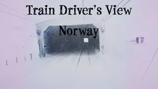 TRAIN DRIVER'S VIEW: Bad weather Christmas Day Run on the Bergen Line
