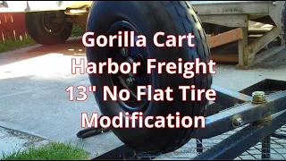 Fitting Harbor Freight 13" No-Flat Tires on a Gorilla Cart