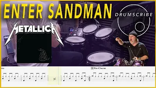 Enter Sandman - Metallica | Drum Sheet Music Play-Along | DRUMSCRIBE