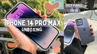 iPhone 14 PRO MAX Deep Purple (256 gb) 2023 Unboxing + Accessories 💜