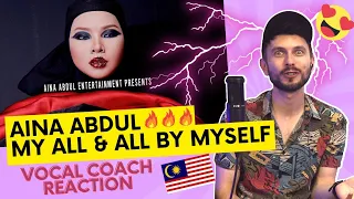 YAZIK reacts to Aina Abdul - My All & All By Myself | LIVE