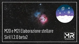 M20 e M21, elaborazione stellare di Siril 1.2.0 beta2