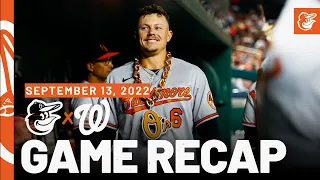 Orioles vs. Nationals Game Recap (9/13/22) | Baltimore Orioles