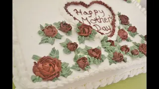 Dress up a Sheet Cake: Roses Mother's Day Sheet Cake - possible DIY Wedding Cake idea