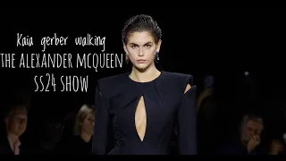 Kaia Gerber opening the Alexander McQueen SS24 show