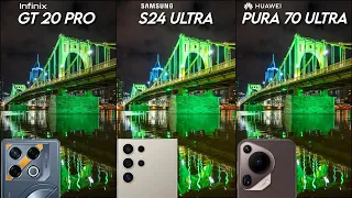 Infinix GT 20 Pro VS Samsung Galaxy S24 Ultra VS Huawei Pura 70 Ultra | Camera Comparison
