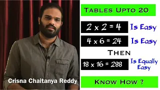 Learn to solve Tables in 5 Secs | Crisna Chaitanya Reddy | CREATE U app | Aptitude Unlimited