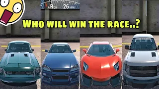 Cars racing🏎️🔥||Ultimate car Driving simulator🔥||Who will win 🏆..??