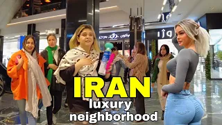 IRAN 🇮🇷 walking in IRAN Luxury Neighborhood, Iranian nightlife (ایران)
