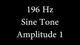 196 Hz Sine Tone Amplitude 1