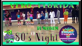 Skate Factory Vero's 80's Shuffle Skate Party 2023: Roller Rink Rats Quad Squad FLORIDA