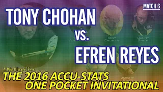 KILLER ONE-POCKET: Tony CHOHAN vs Efren REYES - 2016 MAKE IT HAPPEN ONE-POCKET INVITATIONAL