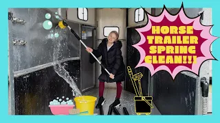 Horse Trailer Revamp! SPRING CLEAN! *So Satisfying* + Surprise Personalised Trailer Stickers!