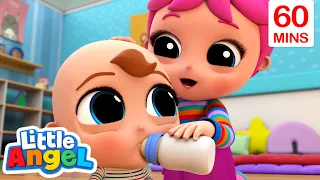 Taking Care Of Baby Brother | Little Angel - Kids Cartoons & Songs | Healthy Habits for kids
