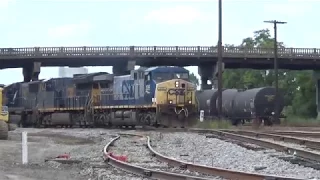 CSX 205 w/ Awesome K5LA Leads a Grain Train in Dalton, GA!