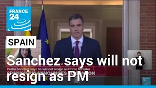 Spain's Sanchez says he will not resign as PM • FRANCE 24 English