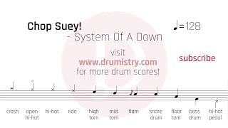 System Of A Down - Chop Suey! Drum Score