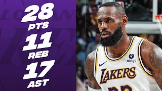 LeBron James' REGAL TRIPLE-DOUBLE PERFORMANCE! 👏 | April 14, 2024