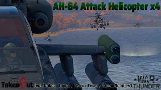 AH 64 Attack Helicopter Squad Rush in Ground RB | Team Thunder (War Thunder)