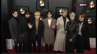 BTS arrive at the 62nd Annual GRAMMY Awards Red carpet